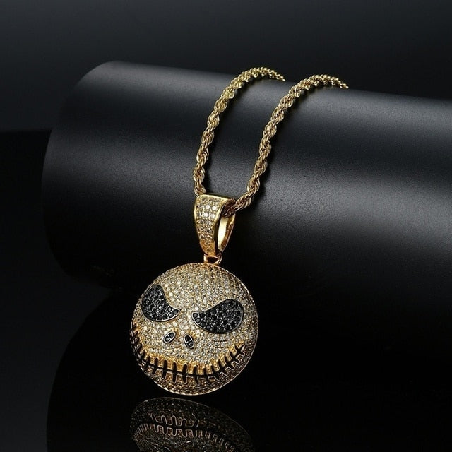 Angry Face Pendant Necklace