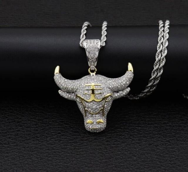 Bull Head pendant Necklace