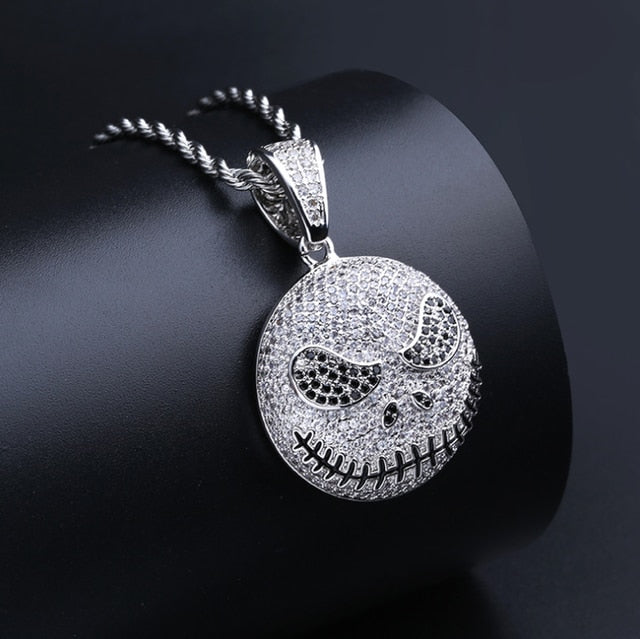 Angry Face Pendant Necklace