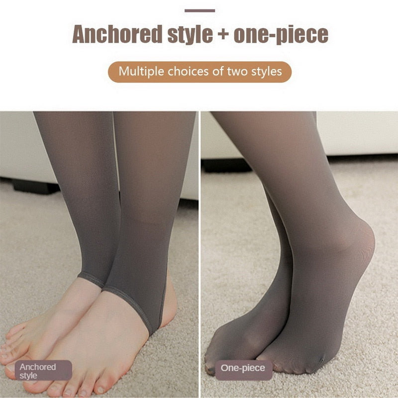 Fleece Lined Thermal Fake Pantyhose/Leggings