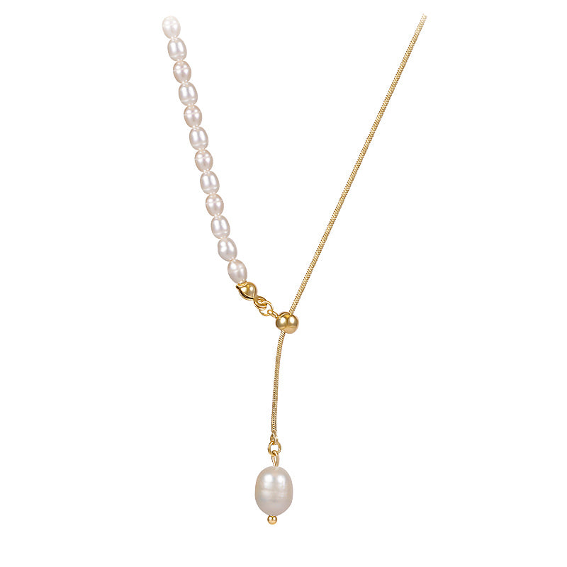 Pearl With Golden Chain Necklace